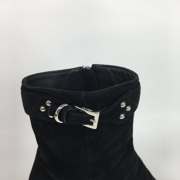 Prada black suede ankle boots Size 37 - Picture 6 of 16